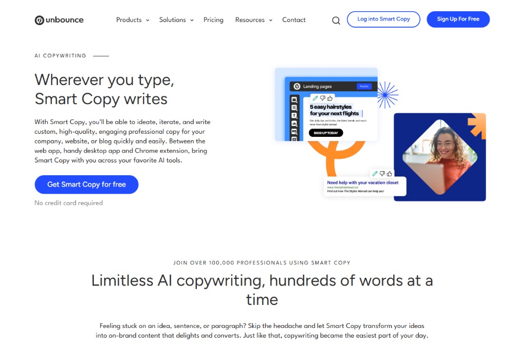Unbounce Smart Copy image
