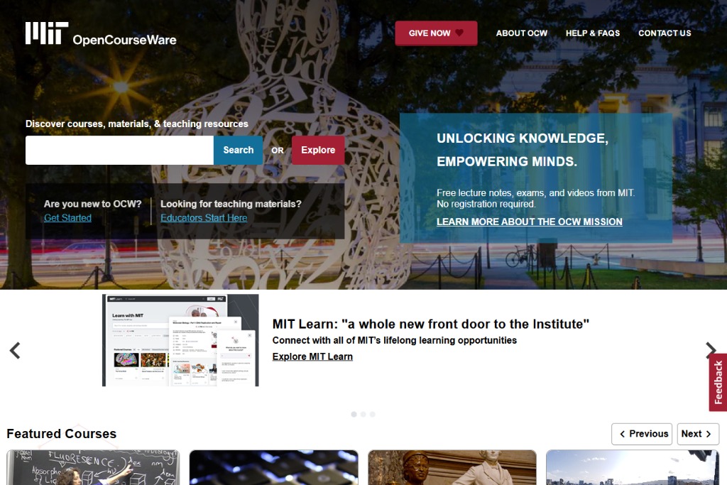 MIT OpenCourseWare image