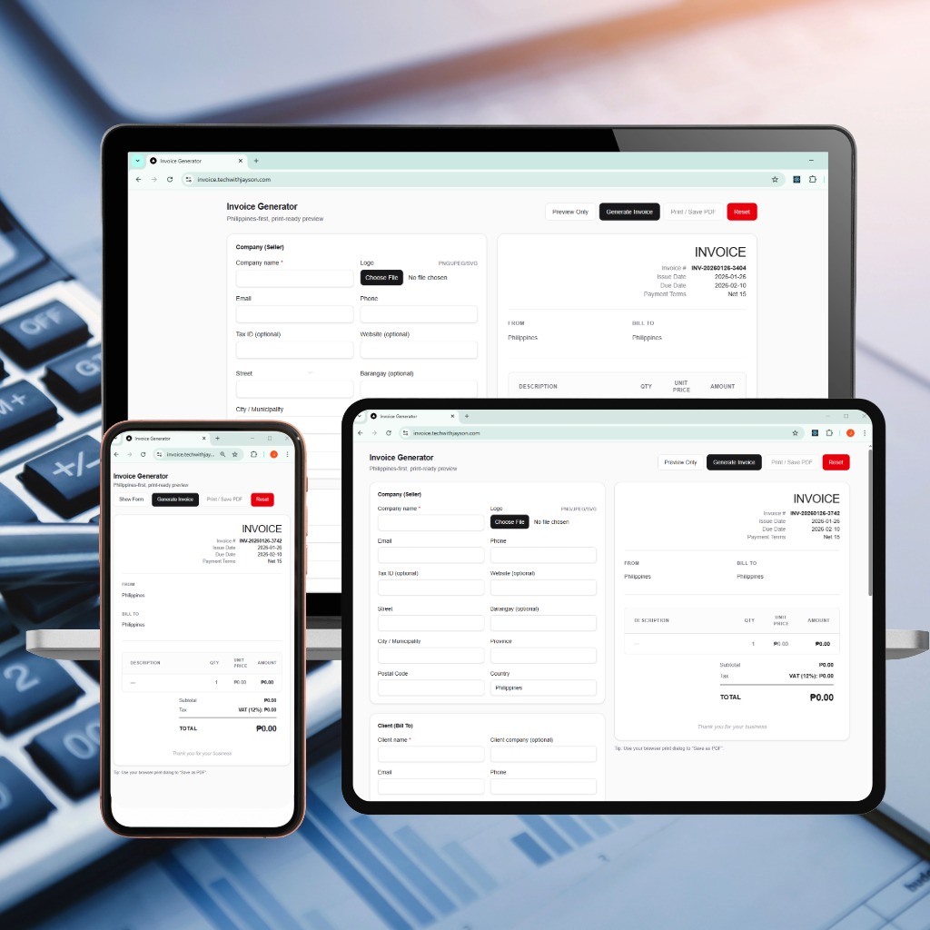 Invoice Generator Screenshot